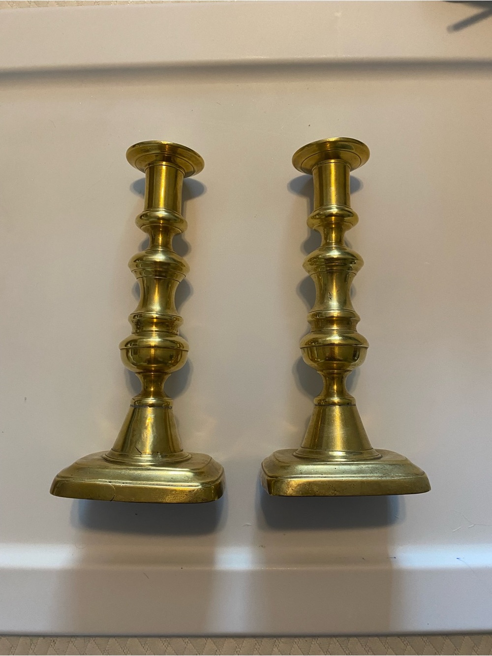 Brass Candlestick Pair - Classic Gold Home Accent